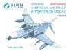 Quinta Studio QDS-48342 F-4G late 3D-Printed & coloured Interior on decal paper (Meng) (Small version) 1/48